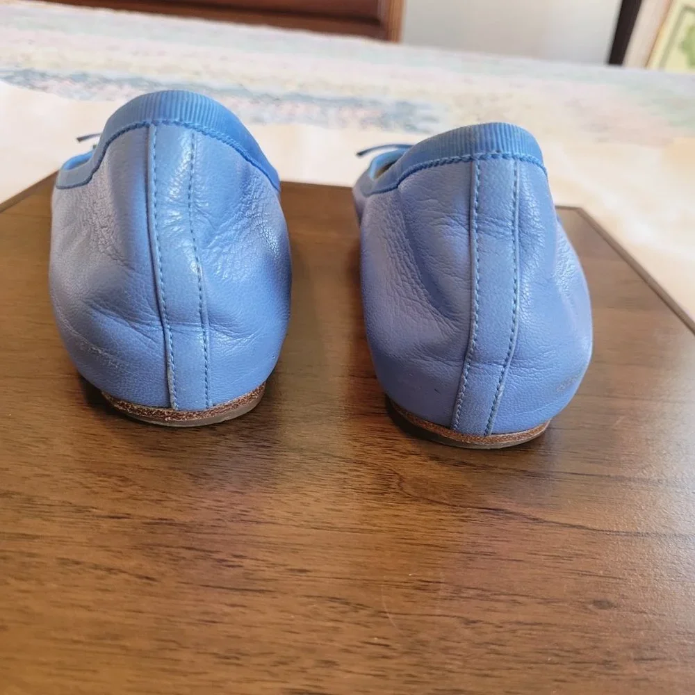 Bahama Blue Leather Ballet Flats. EEEUC. Size 9M (EUR 40) - Picture 5 of 12